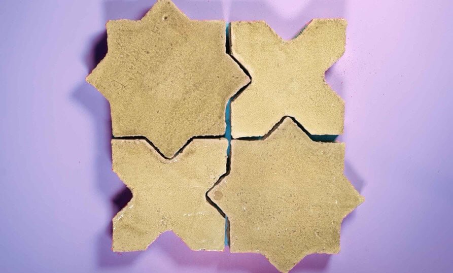 azulejo esmaltado verde oliva ejemplo1